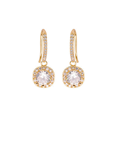 Circle/Halo CZ Earrings