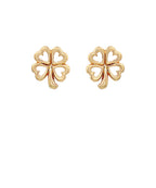 Gold Clover Post Earrings