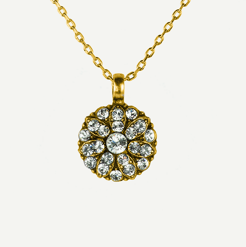 Mariana Guardian Angel Birthstone Necklace - April on Gold Main image