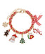 Christmas Charm Bracelet With Red  Checked Ribbon