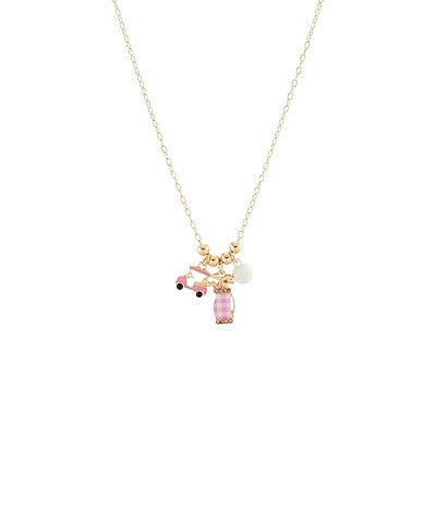 Golf Themed Charm Necklace on Gold Secondary image