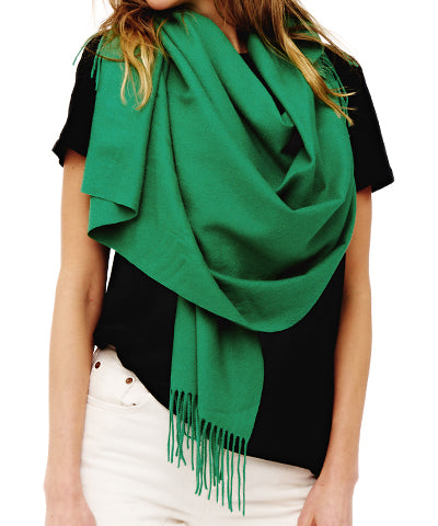 Cashmere Blend Wrap-Spruce Green
