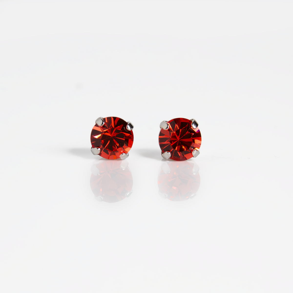 Mariana Single Padparadscha on Rhodium Stud Main image