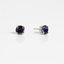 Mariana Single Tanzanite on Rhodium Stud