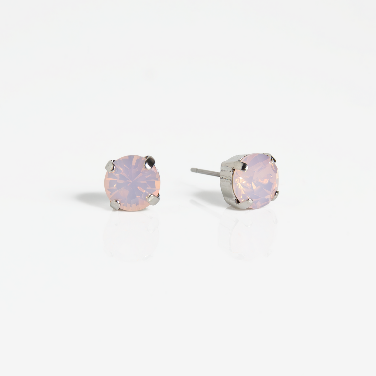 Mariana Single Rosewater Opal on Rhodium Stud Main image