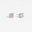 Mariana Single Rosewater Opal on Rhodium Stud