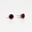 Mariana Single Ruby Red on Rhodium Stud