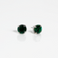 Mariana Single Emerald Green on Rhodium Stud