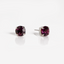 Mariana Single Amethyst on Rhodium Stud