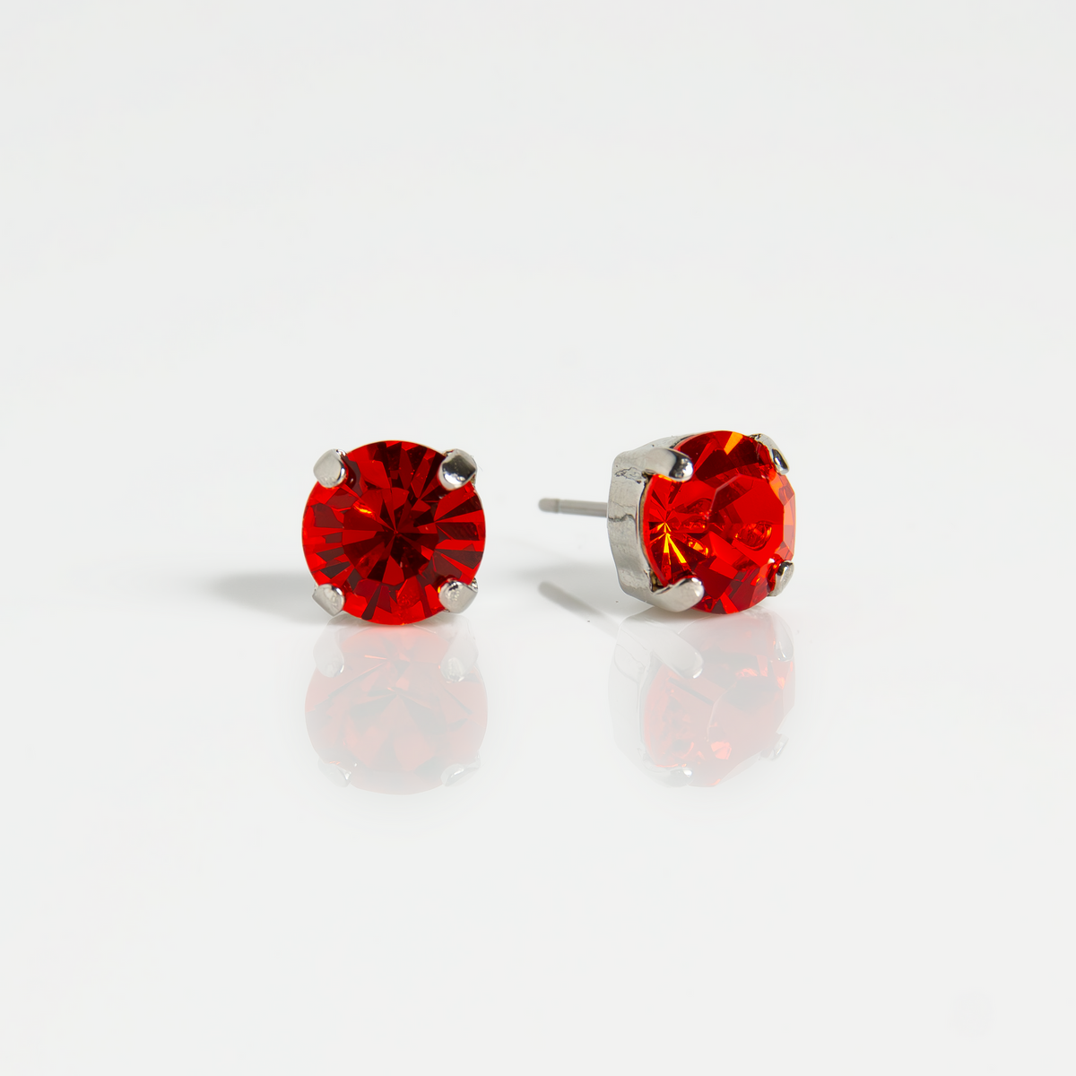 Mariana Single Hyacinth on Rhodium Stud Main image