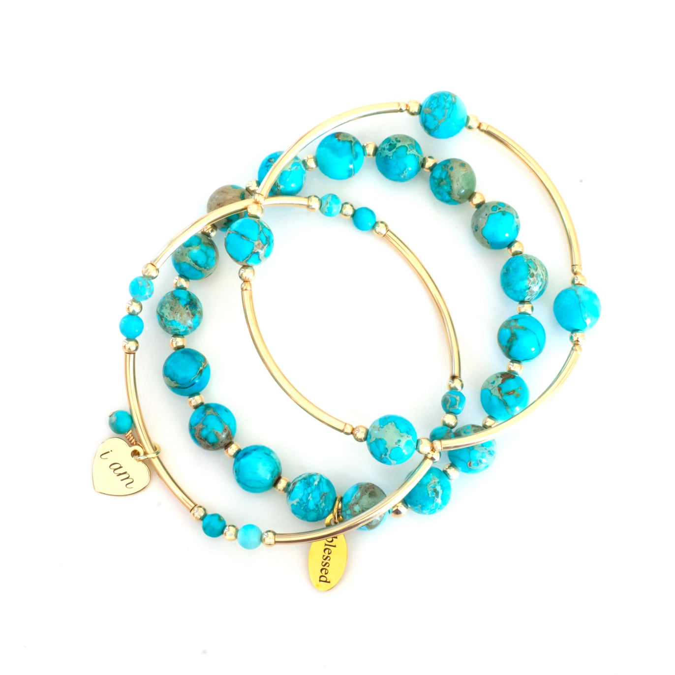 Jasper Intention Bracelet on Gold