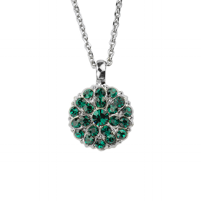 Mariana Guardian Angel Birthstone Necklace - Emerald on Silver