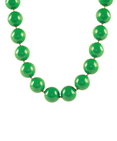 Green Acrylic Bauble Bead Statement Necklace