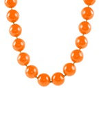 Orange Acrylic Bauble Bead Statement Necklace