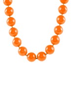 Orange Acrylic Bauble Bead Statement Necklace