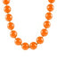 Orange Acrylic Bauble Bead Statement Necklace