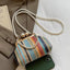 Woven Raffia Clutch With Long and Short Pearl Straps