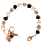 Mariana Bracelet Plain Black/Pearl/Blush on Rose Gold