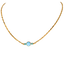 Mariana  Delicate Three Stone Necklace Opal on Gold Chain
