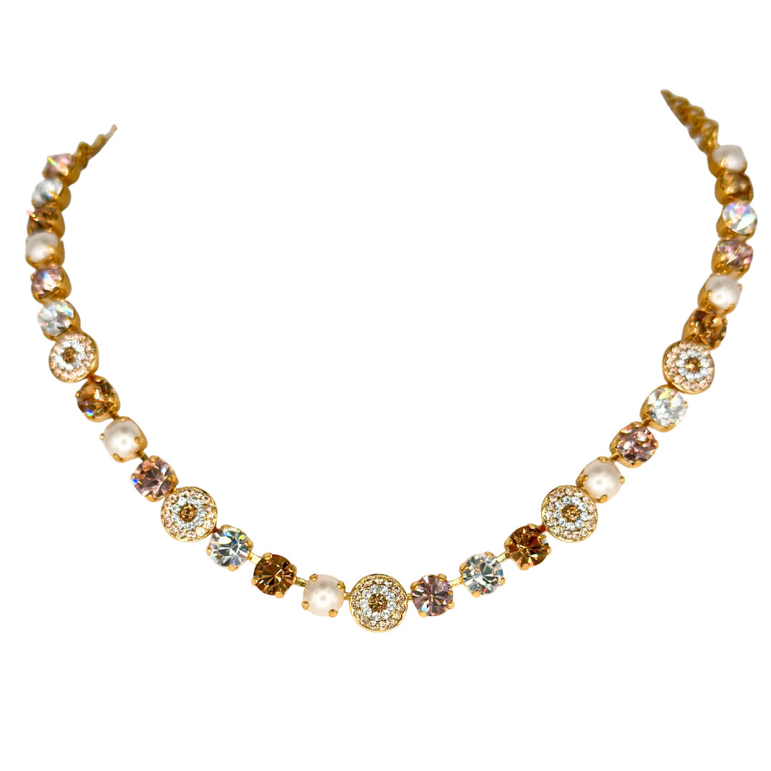 Mariana Pave Necklace Pearl Compact on  Gold Main image