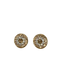 Mariana Petite Pave Post Earrings in Pearl Compact on Gold