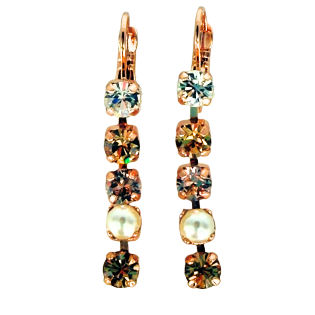 Mariana Earring Petite Five Stone on Rose Gold Main image