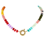 Rainbow Bauble Bead Necklace With Front/Back Closure
