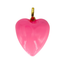 Bubble Gum Pink  Puffy Enameled Heart Charm with Closed Bale