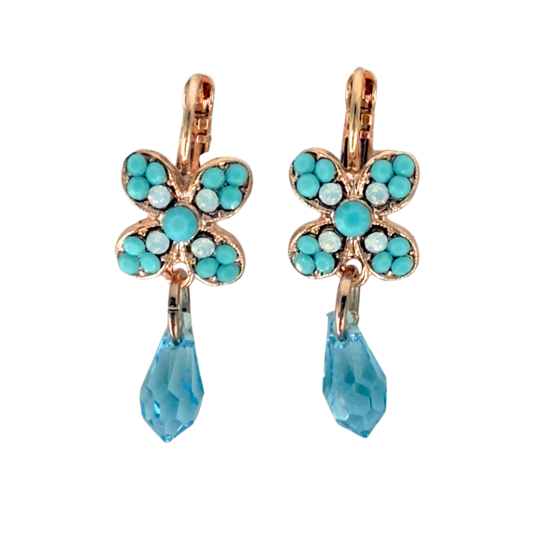 Mariana Quatrefoil With Teardrop Aegean Coast on Rose Gold