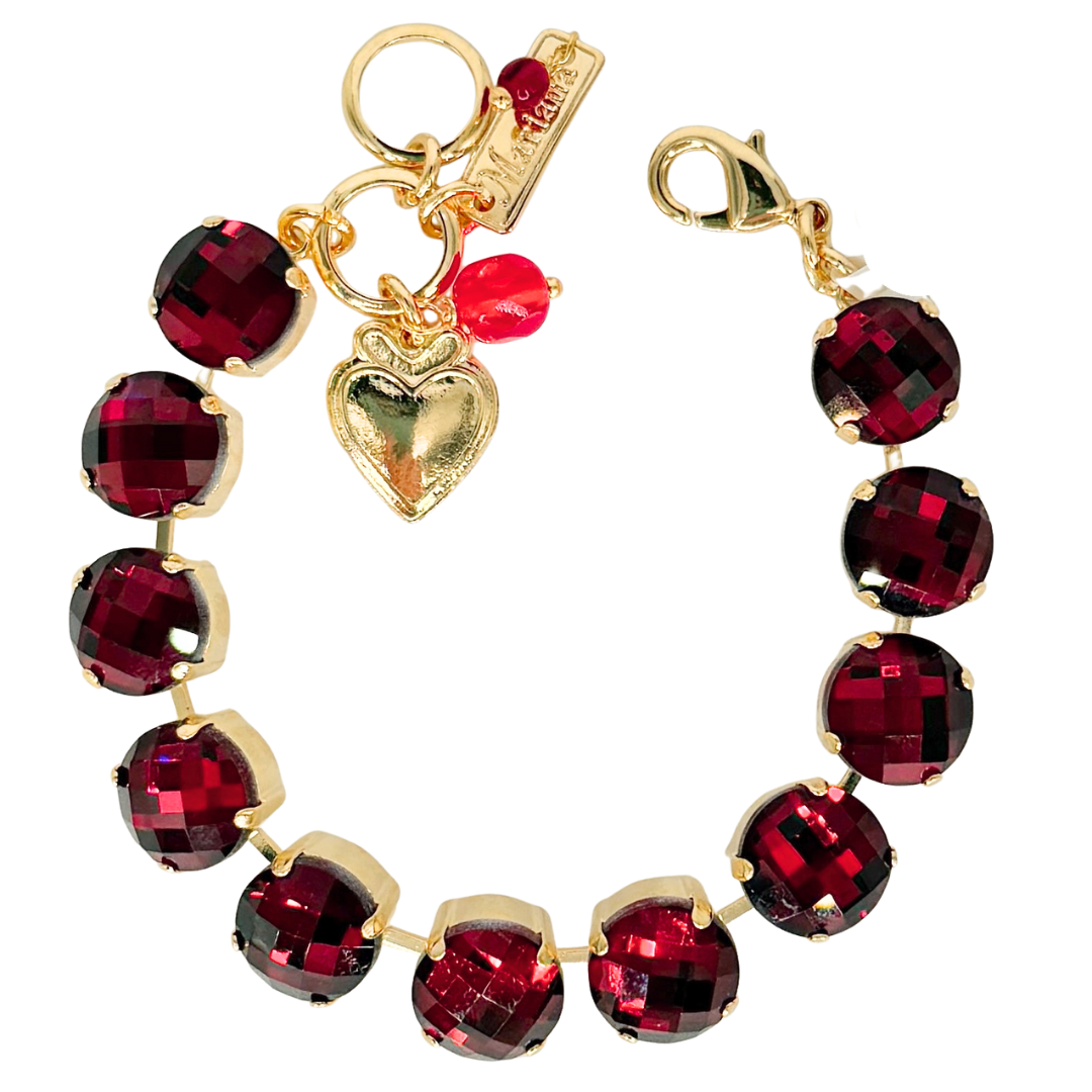 Mariana Medium Bracelet  Red on Gold