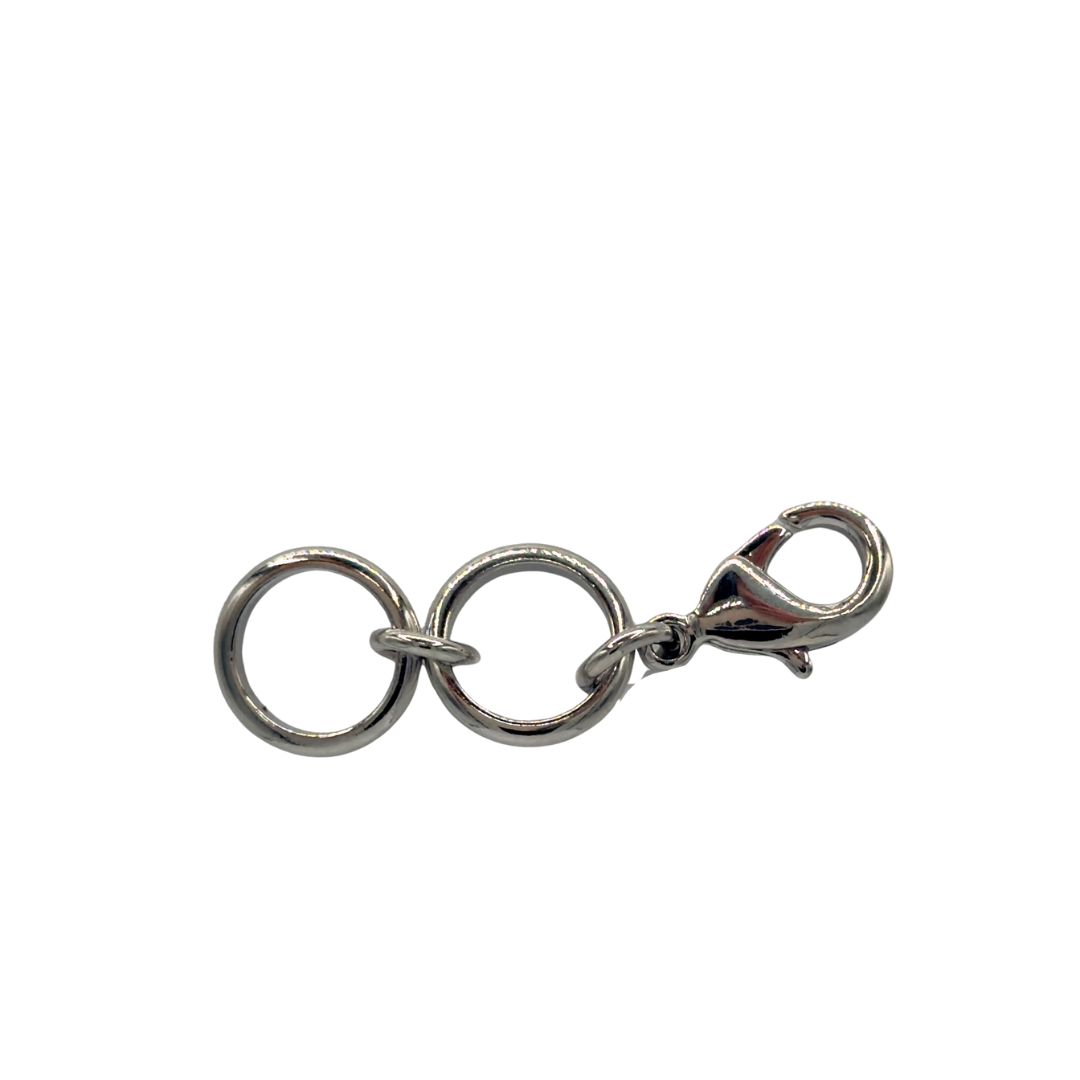 Metallic  bracelet extender in rhodium