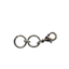 Metallic  bracelet extender in rhodium