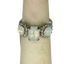 Mariana Three  Crystal Ring Milky White on Rhodium