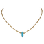 Mariana Simple Oval Necklace Sunkissed Blue on Gold