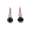 Mariana Earrings Small Double Drop Clear/Green on Rhodium