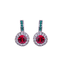 Mariana Fancy Halo Earrings Holly on Rhodium