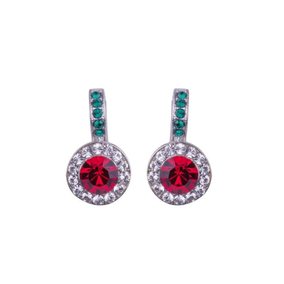 Mariana Fancy Halo Earrings Holly on Rhodium