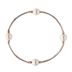 Blessing Bracelet in 8 MM White Pearl and Sterling Silver