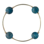 Blessing Bracelet in matte Apatite on Sterling Silver