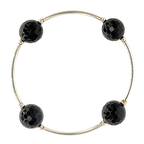 Blessing Bracelet in Faceted Onyx on Sterling Silver