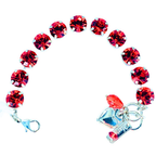 Mariana Medium Bracelet Bright Red on Rhodium