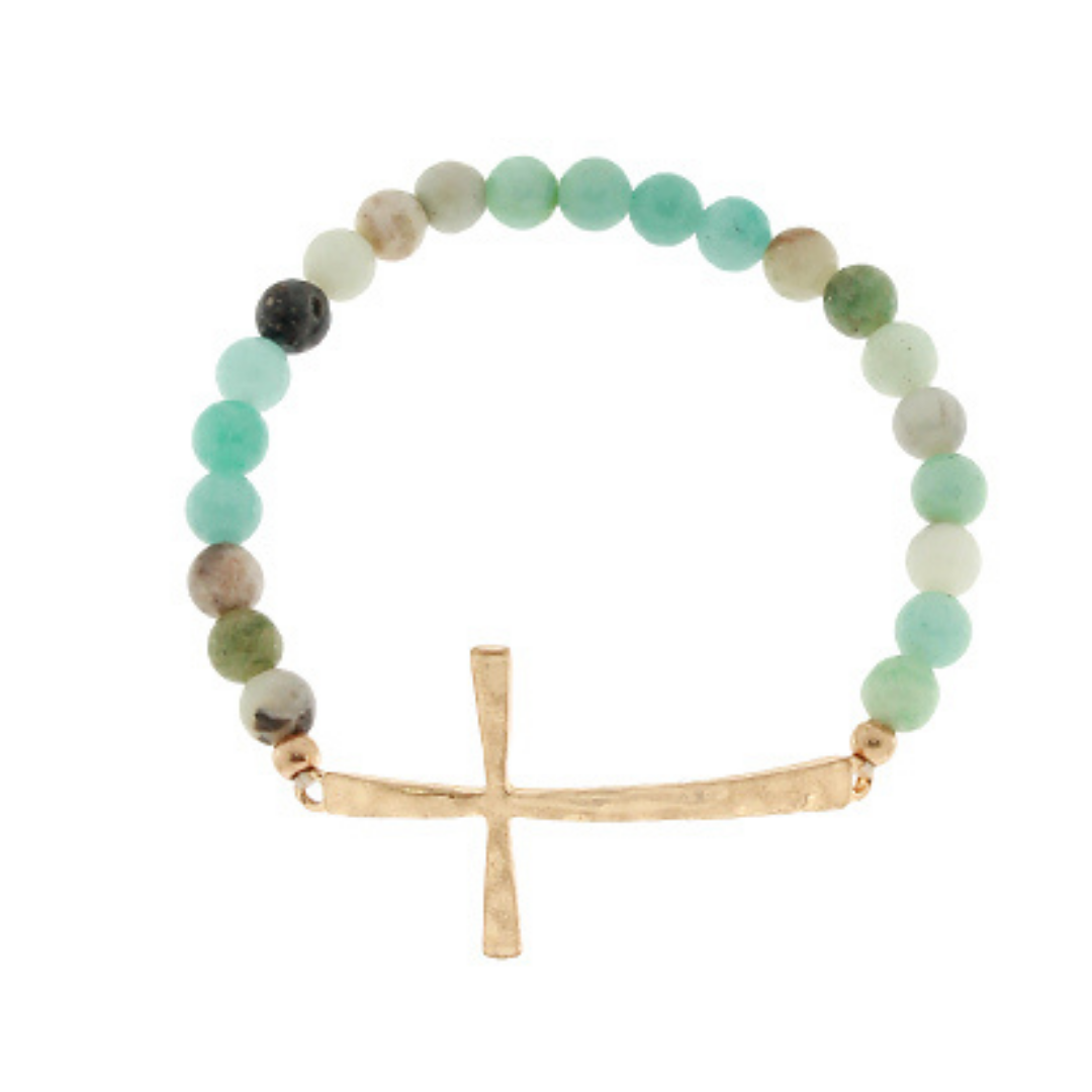 Amazonite Cross Bracelet Main image