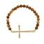 Brown Agate Cross Bracelet