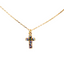 Mariana Petite Cross Necklace Lavender Mist on Gold