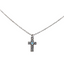 Mariana Petite Cross Pendant Clear on Rhodium