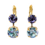 Mariana New Double Crystal Drop Earring Lavender Mist on Gold