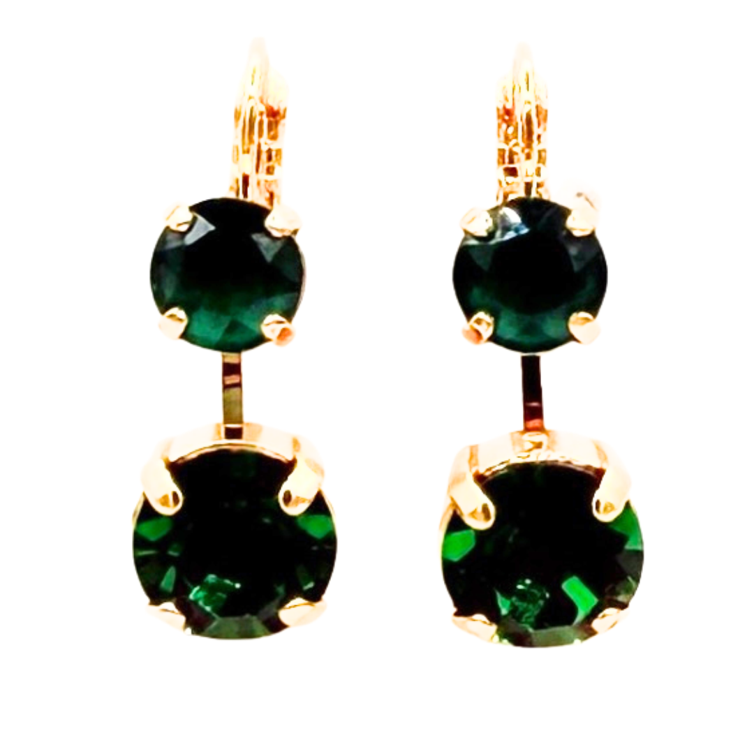 Mariana New Double Crystal Drop Earring The Green Room on Gold