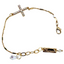 Mariana Petite Cross Bracelet Clear AB on Gold