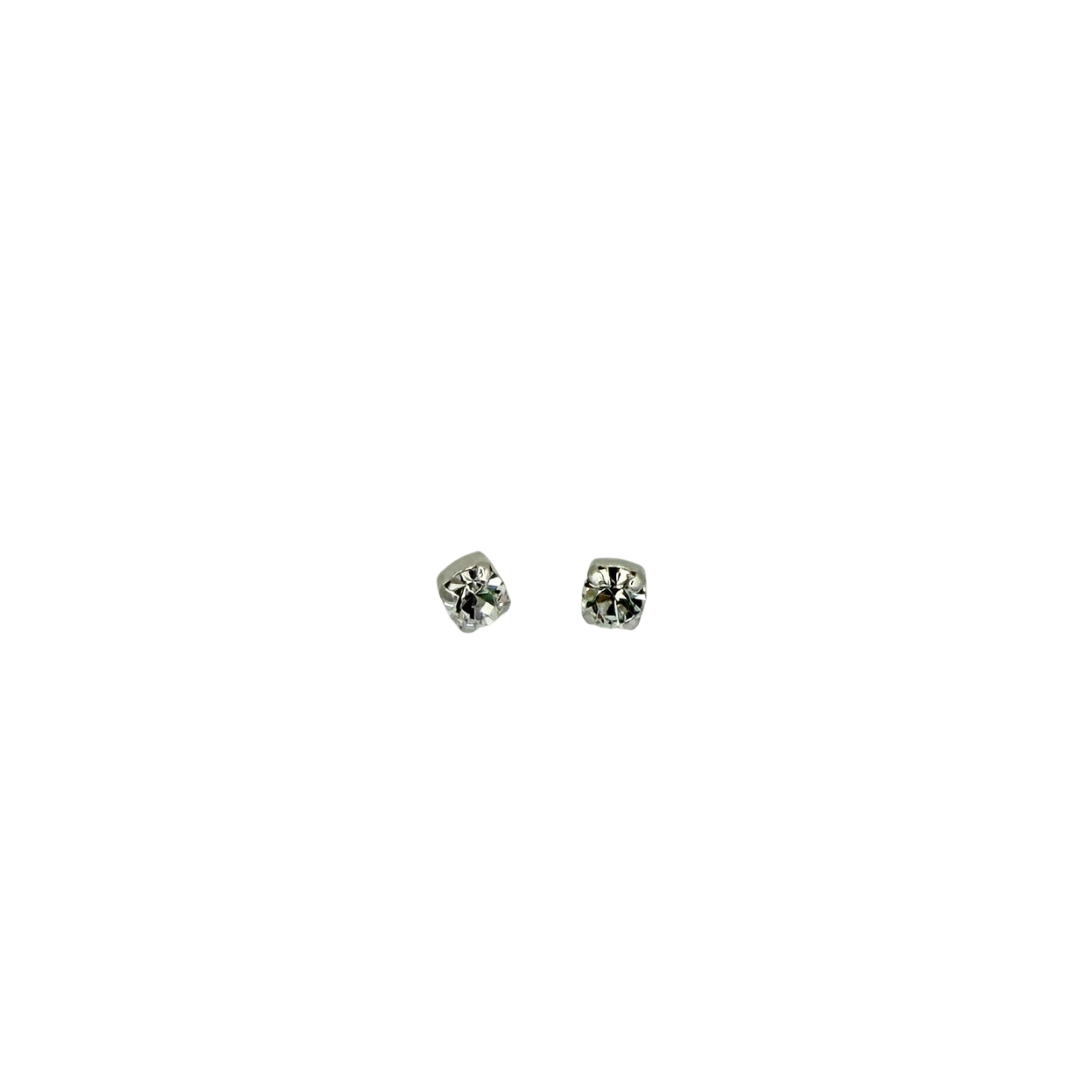 Mariana Petite Stud Clear on Rhodium Secondary image