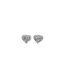 Mariana Petite Heart Stud Clear on Rhodium